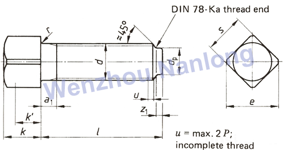 DIN 479 - Square Head Bolts